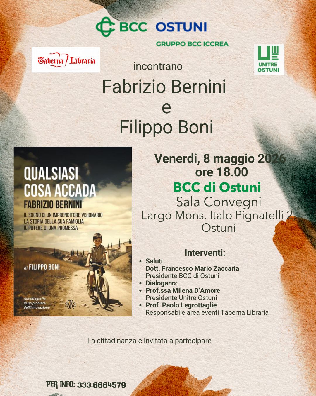 Presentazione del libro: “Qualsiasi cosa accada”